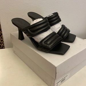 Black Heeled Mules by Unknown Brand